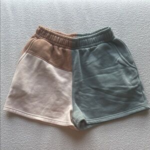 Missguided Tan and Gray Casual Shorts